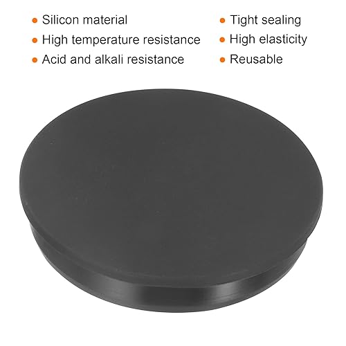 Image of UXCELL High Temp Silicone T-Shaped Rubber Stopper - Dia 92mm /3.62 inch, Waterproof & Sealing Plugs - Black, Pack of 1 (OD 98mm)