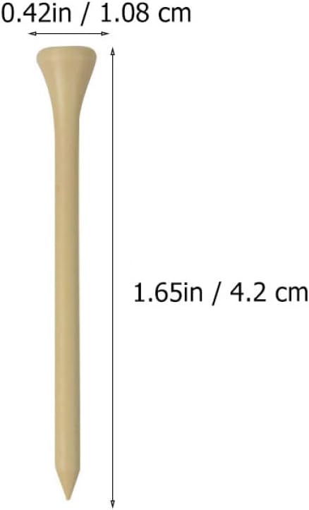 Amosfun 100pcs Wooden Golf Tees, Lightweight Reusable Training Accessories image 2