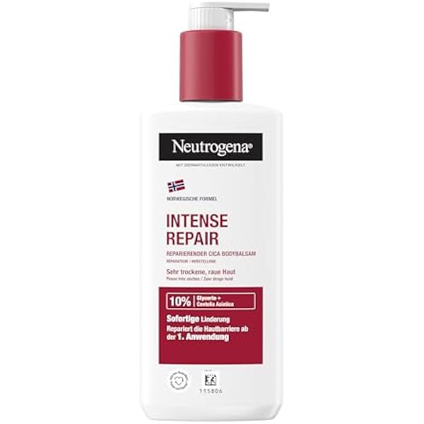 Neutrogena Norwegian Formula Intense Repair Cica balsam do ciała 250 ml balsam do ciała dla natychmiastowej ulgi i większego nawilżenia dla bardzo suchej, szorstkiej skóry