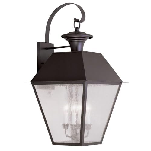 Image of Livex Lighting 2172-07 Mansfield 4-Light Outdoor Wall Lantern, Bronze