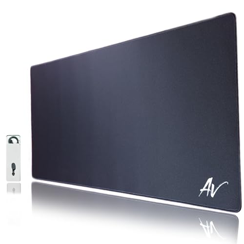 Aliteve Tapis de Souris Gaming Pro XL (800x400 mm) Noir Anti-éclaboussures Base Anti-dérapante +Accessoire d'entretien PC Gamer Performances optimales