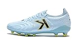 KELME Kangaroo Leather Soccer Cleats - FG Pro K-Leather Soccer Shoes - Outdoor Indoor Football Boots Mens Adult Sizes (Blue, 9)