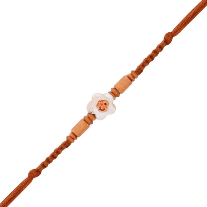 Image of I Jewels Sandalwood Beads Rakhi With Roli Chawal & Rakshabandhan Card for Men /Bro /Brother (Style 3)