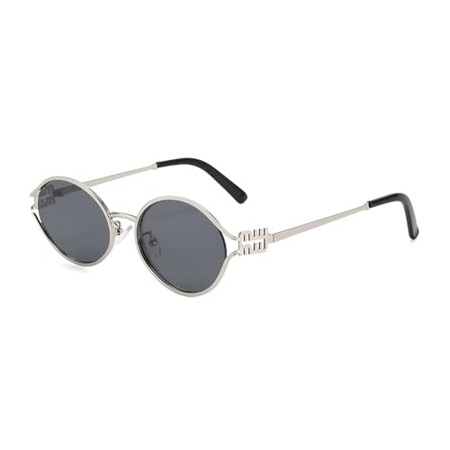 1-2PCS Fashion Sunglasses Retro Small Frame Woman Man Metal Cat Eye Glasses Shades UV Protection Sun Glasses with