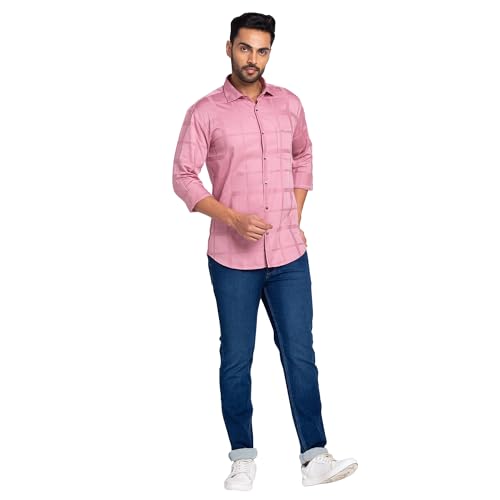 Image of Park Avenue Men's Solid Pattern Slim Fit Pure Cotton Full Sleeve Cut Away Collar Casual Shirt