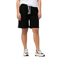 Ulla Popken, Damen, große Größen, Jerseyshorts, weites Bein, Kontraststreifen