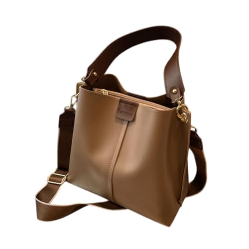 Image of CLUB BOLLYWOOD Womens Leather Shoulder Bag Lightweight Bucket Bag for Outdoor Work Vacation Khaki|Clothing, Shoes & Accessories | Womens Handbags & Bags| Womens Handbags & Bags