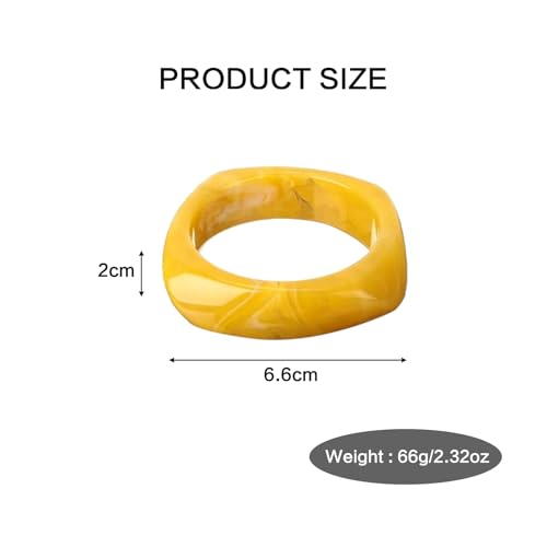 Square Acrylic Resin Bangle Bracelet Geometric Irregular Bangle Bracelets Colorful Chunky Bracelet Acrylic Resin Bangles Sets for Women2