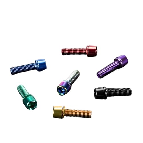 6 M5 Mountain Bike Pole Pull Rod Screws(Purple)