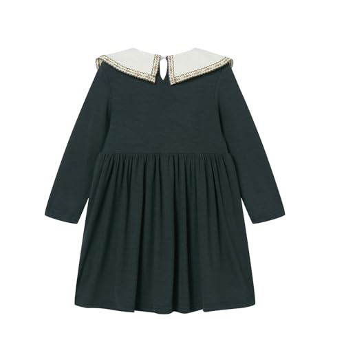 Mud Kingdom Girls Dress Peter Pan Lace Collar Long Sleeve Dresses Casual2