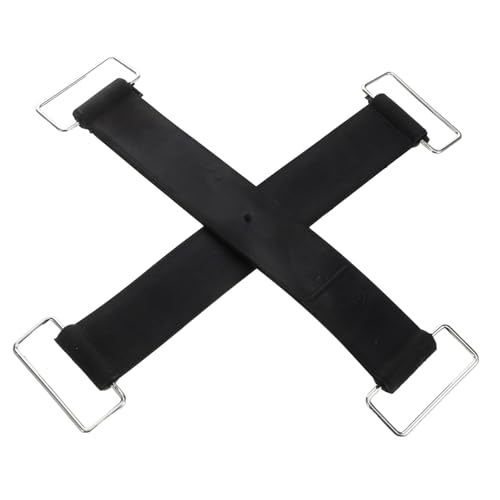 Vaguelly 2pcs Adjustable Nonslip Rubber Battery Hold Down Straps with Hooks for Securing Batteries Cars Boats and Motorcycles Heavy Duty Carrier Straps for Stability