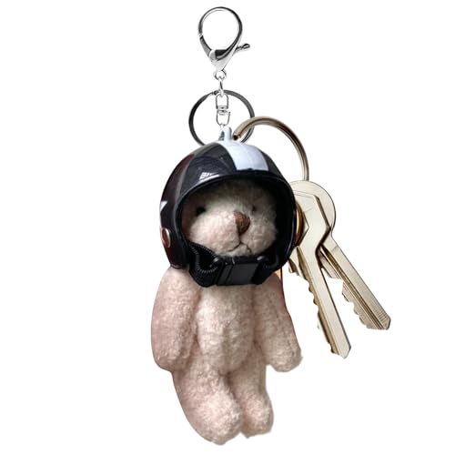 Llavero de oso, llavero de felpa, bonito regalo de compañero listo para llevar todos los días, color, duradero, divertido acento de aprobado por niños, llavero para mujeres, viajes, mochila