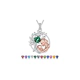 Iefil Mothers Day Gifts - First Mothers Day Gifts for New Mom | Emerald Green Necklace for Women, Tree of Life Birthstone Necklace for Mother Mom