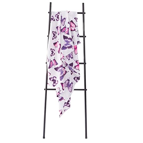 Dreamscene Butterfly Blanket For Women Girls Fleece Travel Blanket Super Soft Warm Cozy Sofa Bed Throw Blanket 50" X 60" - Butterfly Baby Blanket, Purple White #TOP1