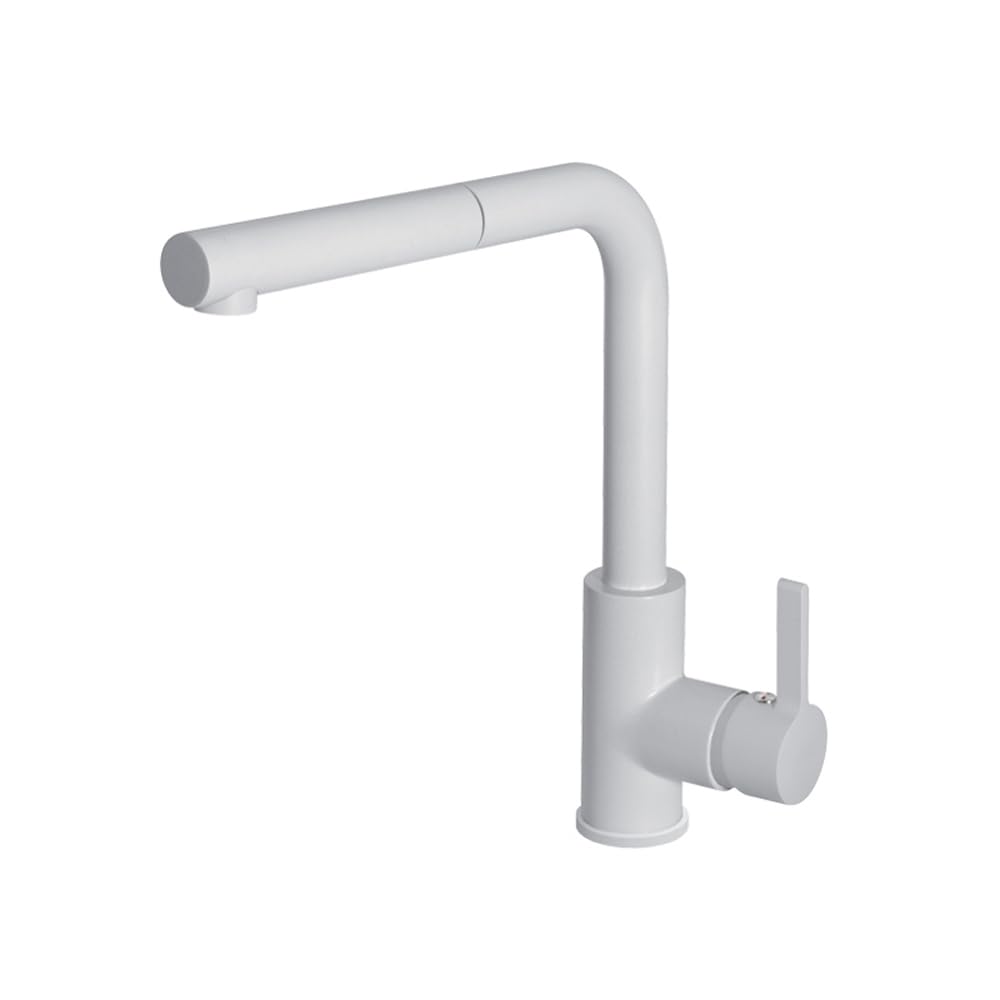Rubinetto Miscelatore Cucina monocomando doccetta estraibile Bianco QMHC02BI