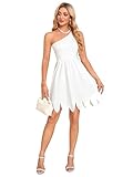 Leevuyu Women Wilma Costume Adult One Shoulder Couple Group Halloween Costume Dress White M