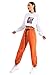 Floerns Women's Drawstring Pockets Casual Neon Joggers Baggy Cargo Pants A Orange XL