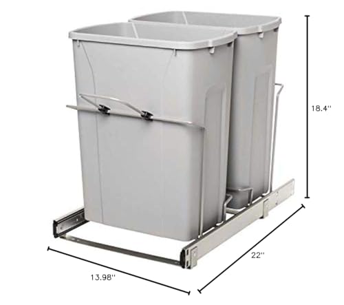 Caneca de basura extraíble rectangular 58 litros miniatura 7