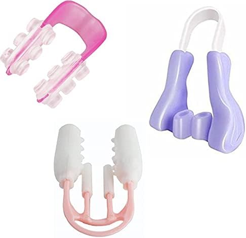 AlexVyan Certified 3 pcs Pink,Purple and Special Nose Up Clip Shaping Lifting Bridge Straightening Purple Nose Up Beauty Clip High Lifting Clipper Correction Shaper For Shaping Beauty Tool