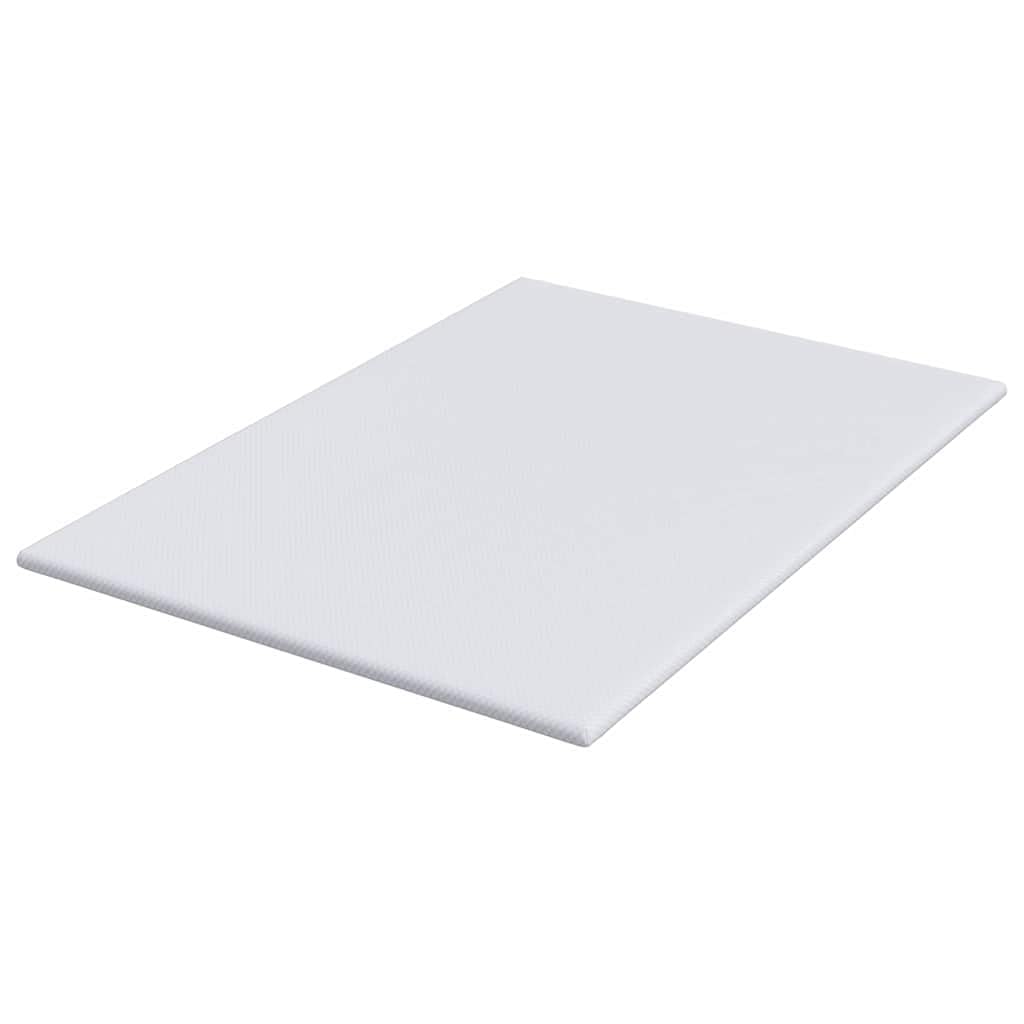 Nakładka na materac z pianki memory 140 x 200 cm, biała | Oddychająca poszewka poliestrowa, zdejmowana z zamkiem błyskawicznym, antypoślizgowy spód, lawendowy zapach