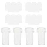 Artibetter Nagelkunst Stempelset Nagelstempel Werkzeug 4 Stück Transparent Silikon mit 4 Schabern Selbstgemacht Nageldesign für Maniküre Nagelstudio