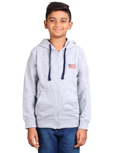 Image of ZION Hoodies for Boys - Cotton Hoodies Sweatshirt with Zipper | Solid & Regular Fit with Embroidery | Long Sleeve | for Every Occasion | Multiple Sizes & Colors (Pack of 1)