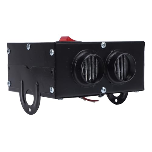 Fockety Calentador portátil para coche, 24 V, 600 W, calentamiento rápido, desempañador de parabrisas automático con 2 puertos y tubos de aluminio, para coche, SUV, autocaravana