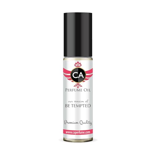 CA Perfume Impression of Be Tempted for Women Fragrance Oil Floral Fruity Gourmand Scent Long Lasting Perfumes for Women Travel Size TSA Ready Mini Parfum Body Oil Roll-on 0.33 Fl Oz 10ml