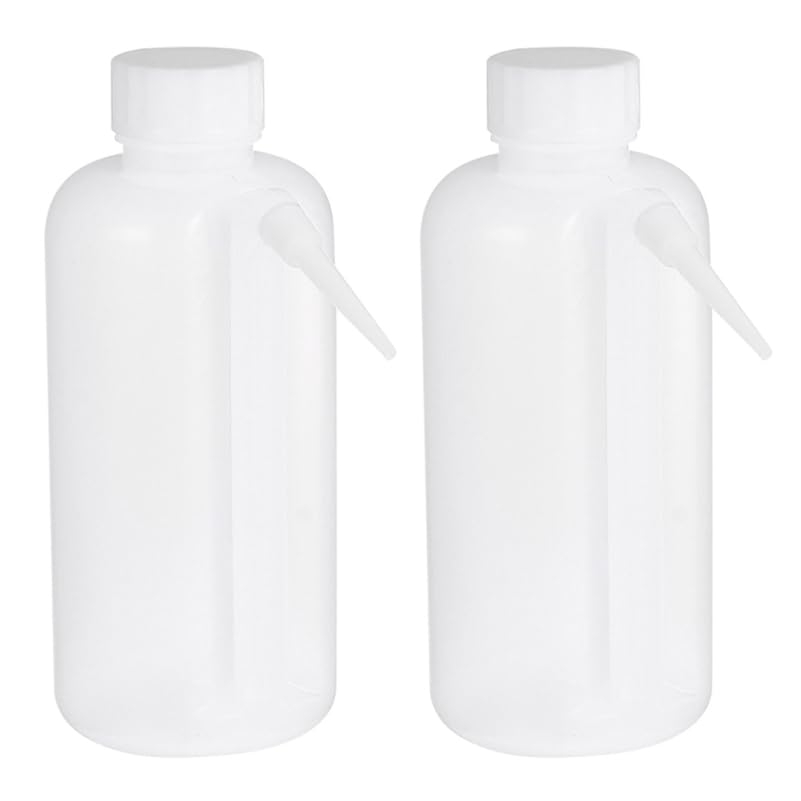 Flacon de lavage 500 ml à large goulot ULTECHNOVO pour laboratoire et tatouage x2