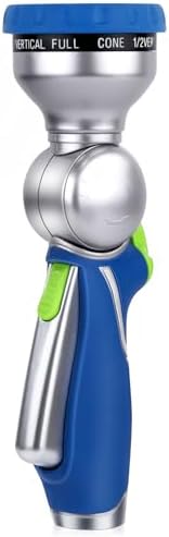 RESTMO Garden Hose Nozzle w/ 180° Adjustable Swivel Head, High Pressure Hose Sprayer, 10 Spray Pattern | Self-Lock Trigger | Water Flow Control, for Outdoor Lawn & G...