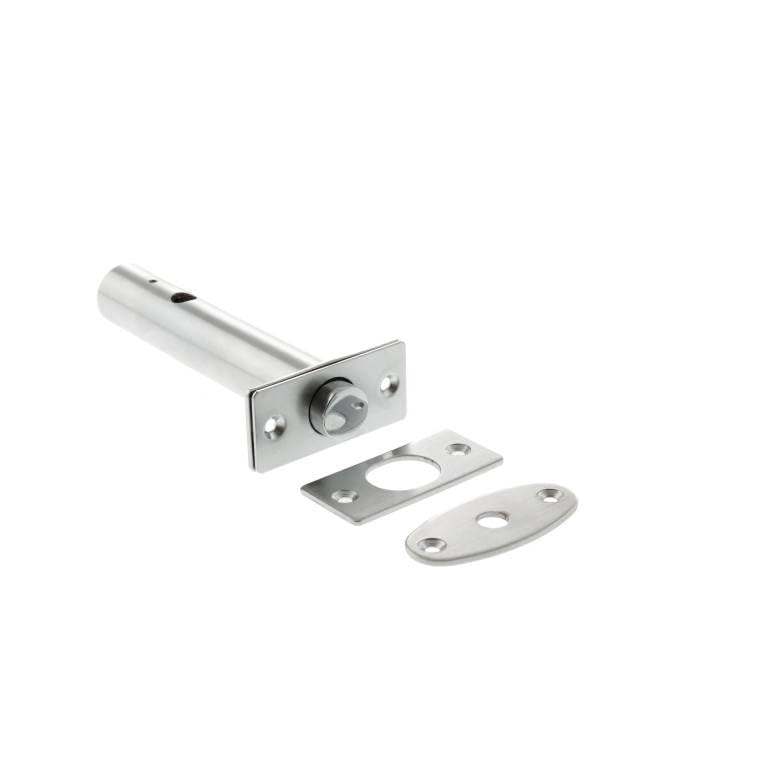 Kooples Hardware Atlantic Rack Bolt 59mm Backset Concealed Door Security Bolt with Key and Escutcheon (Satin Chrome)