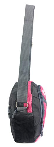 Unisex Excursion Organizer Shoulder Bag Day Pack (Pink)3