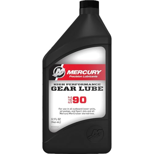 Mercury SAE 90 High Performance Gear Lube for Outboards and Sterndrives 1 Quart - 8M0222063
