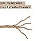 LZ.MZXU 5mm 30m JuteSchnur, Juteseil Kordel Natur Hanfseil für Garten Schnur Paketschnur Pflanzen Kordel Basteln DIY Schnur Dekoration