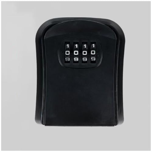 Coffre-fort mural résistant aux intempéries, serrure numérique sécurisée avec combinaison, robuste et facile à fixer, noir, 9,5 x 7,5 cm, idéal pour un usage domestique et professionnel