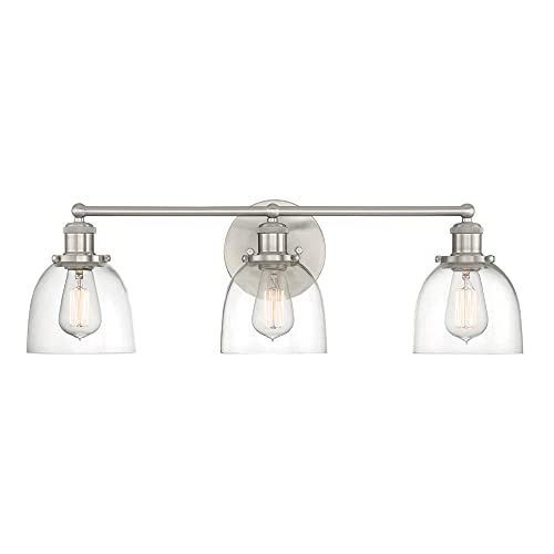 Evelyn 3-Light Brushed Nickel Vanity Light