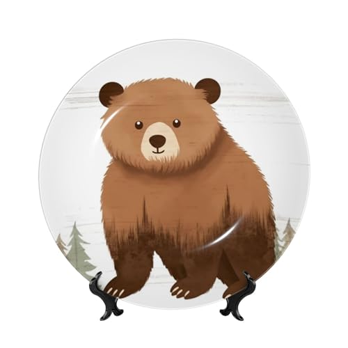 Assiette faite à la main en porcelaine Bear2, l'objet décoratif idéal à offrir