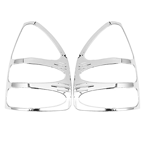 Jkjhbhged for Land Cruiser Prado 120 FJ120 2003 2004 2005 2006 2007 2008 2009 Rear Light Trim Hood Car-Styling Accessories, Silver, 291709