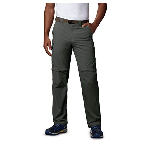 Columbia Men's Silver Ridge Convertible Pant, Breathable, UPF 50 Sun Protection, Gravel, 32x32