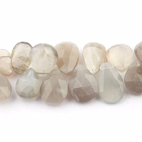 Pierre de lune grise facettée LKBEADS perles gouttes poire pour création bijoux