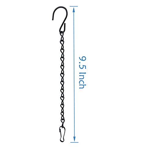 Yingfeng 10 Pack 9.5 Inch Black Hanging Chains, Garden Plant Hangers For Hanging Bird Feeders, Billboards, Chalkboards, Basket, Planters, Lanterns, Wind Chimes And Decorative Ornaments Etc #TOP5
