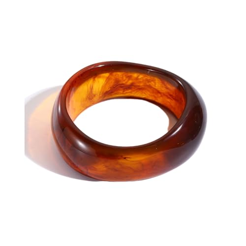 Image of Colorful Resin Bangle Bracelet For Women Irregular Wide Chunky Geometric Bracelet Fashion Charm Accessories Jewelry Birthday Holiday Gifts