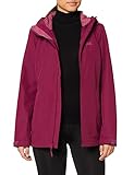 Transpirable Jack Wolfskin Norrland 3 en 1 W para Mujer, Frutos de Bosque, Small