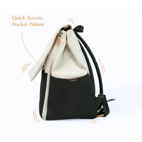 Image of Loopie Robin Diaper Bag | 19 Compartments | 3 Insulated Sections | Spill-Proof Pouch | Foldable Changing Mat | Unisex Design | Backpack, Sling, Tote| Laptop Section | Stroller Straps | 30 L