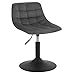 WOLTU 1 X Verstellbarer Sitzhocker Stuhl Esszimmerstuhl Schminkhocker Kommerzieller Shop Mehrzweck 360° Schwenken Samt Dunkelgrau Sitz 38-49.5cm Hoch Hop In günstig Kaufen-WOLTU 1 X Verstellbarer Sitzhocker Stuhl Esszimmerstuhl Schminkhocker Kommerzieller Shop Mehrzweck 360° Schwenken Samt Dunkelgrau Sitz 38-49.5cm Hoch