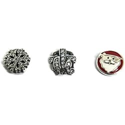PANDORA Plata Perlas Mujer Pequeñas 792023CZ Navidad, Esmalte, óxido de circonio