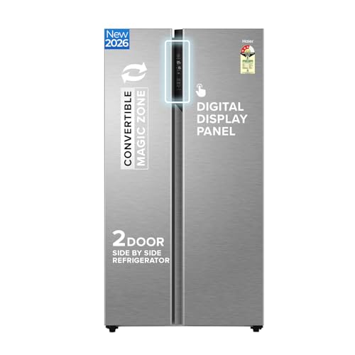 Haier 596L 3Star 2 Door Side by Side Frost Free Refrigerator|100% Convertible|Expert...
