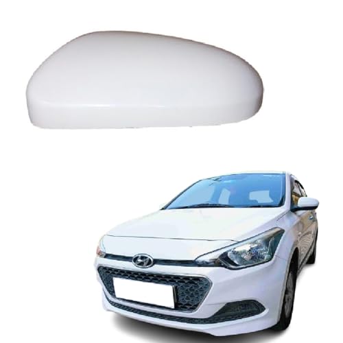 Image of (LEFT PASSENGE SIDE) ORVM Side Mirror Cover Skull Cap (WITHOUT /NO INDICATOR CUT TYPE) for Hyundai i20 Elite /Active 2015-2019 | UNPAINTED Mirror Housing Cover