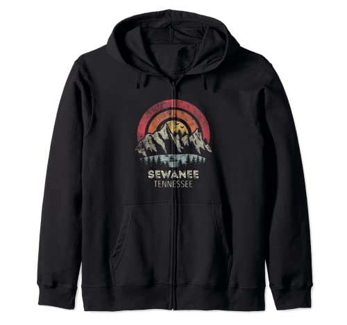 Sewanee Tennessee Mountain Sunset Kayaking Zip Hoodie