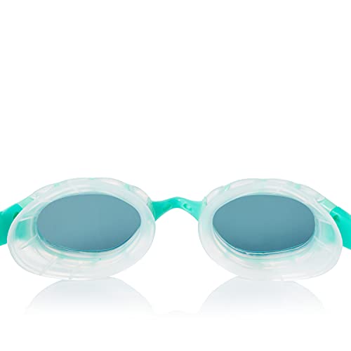 Zoggs Predator Adult Swimming Goggles (Smoke Lens, Green/Clear, Small) Womens & Mens Goggles Swimming Adult with UV Lens - Image 4